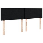 vidaXL Sommier à lattes de lit avec matelas Noir 200x200 cm Tissu