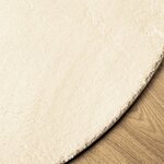 vidaXL Tapis HUARTE à poils courts doux et lavable crème Ø 100 cm
