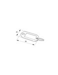 THIRARD - Lot de 5 portes-étiquettes  bleu  50x20mm