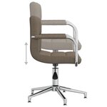 vidaXL Chaise pivotante de salle à manger Taupe Tissu
