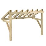 vidaXL Auvent de porte 200x100x100 cm Bois de pin solide