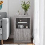 vidaXL Armoire latérale et lumières LED sonoma gris bois d'ingénierie