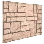 vidaXL Panneaux muraux 3D avec design de brique beige 11 Pièces EPS
