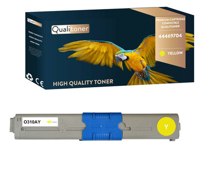 Qualitoner x1 toner 44469704 jaune compatible pour oki