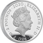 Pièce de monnaie en Argent 2 Pounds g 31.1 (1 oz) Millésime 2020 Music Legends ELTON JOHN