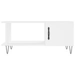 vidaXL Table basse blanc 90x50x40 cm bois d'ingénierie