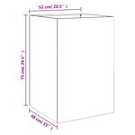 vidaXL Jardinière anthracite 52x48x75 cm acier laminé à froid