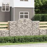 vidaXL Paniers à gabions arqués 5 Pièces 200x50x120/140 cm Fer galvanisé