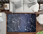 Tapis de salon MARBRE 120 x 180 cm - Noir