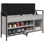 vidaXL Banc à chaussures sonoma gris 105 5x32x57 5cm bois d'ingénierie