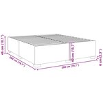 vidaXL Cadre de lit sans matelas gris 200x200 cm similicuir