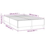 vidaXL Cadre de lit gris foncé 120x190 cm velours