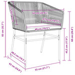 vidaXL Chaises de jardin lot de 2 avec coussins noir résine tressée