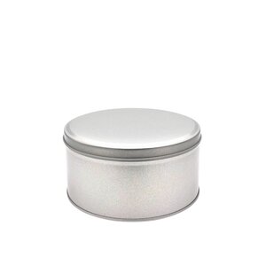 Boîte ronde alimentaire en fer blanc verni diamètre 14 cm hauteur 7 cm