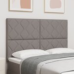 vidaXL Tête de lit taupe avec design en blocs de diamants  140 cm en tissu
