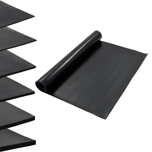 vidaXL Tapis en caoutchouc antidérapant 1 2x5 m 3 mm Lisse