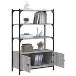 vidaXL Bibliothèque à 3 niveaux sonoma gris 70x30x109 5 cm