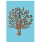 Carte Signature Arbre En Bois - 11 5 X 17cm - Draeger paris