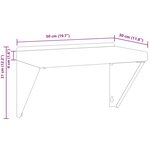 vidaXL Étagère murale 50x30x31 cm argenté acier inoxydable