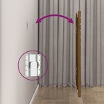 vidaXL Tête de lit murale Marron miel 206x3x91 5 cm Bois massif de pin
