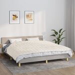vidaXL Couverture lestée Crème clair 155x220 cm 11 kg Tissu