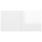 vidaXL Meuble TV suspendu Blanc brillant 60x30x30 cm