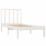 vidaXL Cadre de lit Blanc Bois de pin massif 90x190 cm Simple