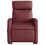 vidaXL Fauteuil inclinable de massage électrique rouge bordeaux
