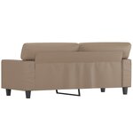 vidaXL Canapé à 2 places Cappuccino 140 cm Similicuir