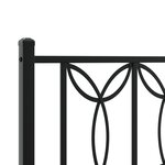 vidaXL Tête de lit métal noir 80 cm