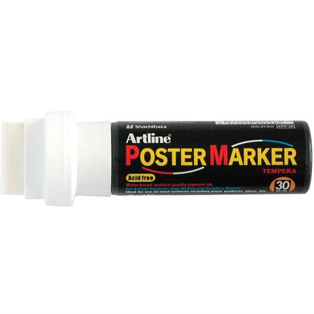 Marqueur 'PosterMarker Tempera' 'EPP30' pointe carrée 30 mm blanc ARTLINE