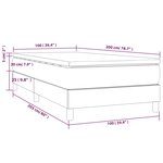 vidaXL Sommier à lattes de lit avec matelas Marron foncé 100x200 cm