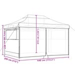 vidaXL Tente de réception pliable escamotable 4 parois latérales vert