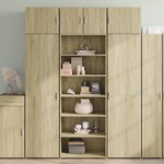 vidaXL Buffet haut chêne sonoma 70x41x185 cm bois d'ingénierie