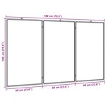 vidaXL Tableau blanc magnétique pliable 180x100x1 7 cm aluminium