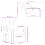 vidaXL Fauteuil de massage inclinable Marron Tissu