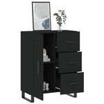 vidaXL Buffet noir 69 5x34x90 cm bois d'ingénierie