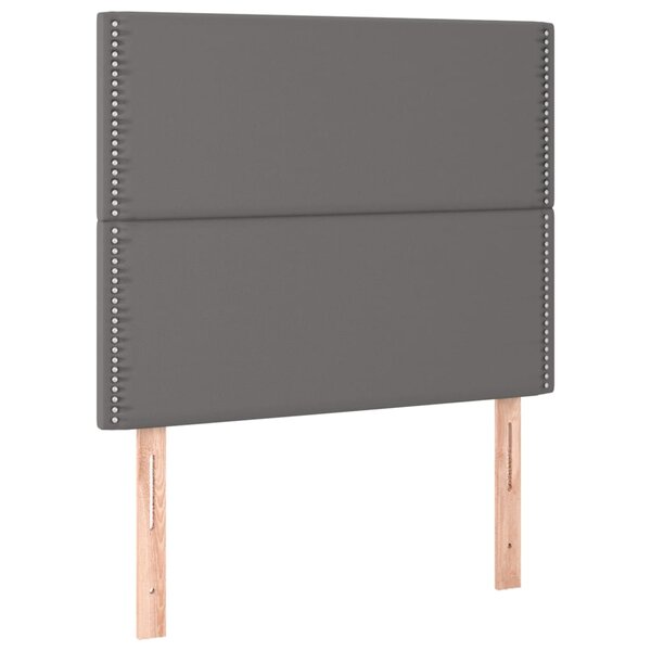 vidaXL Têtes de lit 2 Pièces Gris 90x5x78/88 cm Similicuir