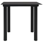 vidaXL Ensemble à manger d'extérieur 3 Pièces Rotin PVC Noir