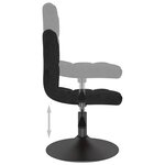 Vidaxl tabouret de bar pivotant noir velours