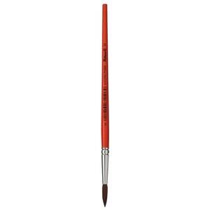 Pinceau Pelikan Série 23 N°7 - Pointe Ronde en Poils de Poney Naturels - Manche en Bois Verni - Virole en Aluminium Antirouille