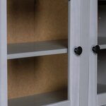 vidaXL Buffet haut Gris 93x40 5x180 cm Pin Gamme Panama
