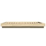 vidaXL Cadre de lit chêne sonoma 135x190 cm bois d'ingénierie