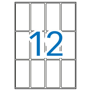 Apli A5 Étiquettes Blanches 34 0 x 67 0 mm 15 Feuilles