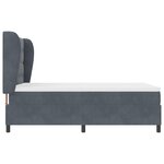Lit sommier avec matelas vidaXL Gris foncé 160x200 cm Velours