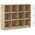 vidaXL Bibliothèque avec portes chêne sonoma 136x37x109 cm