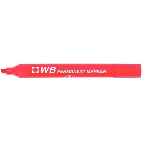 Marqueur permanent pointe biseautée WB rouge