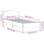 vidaXL Cadre de lit sans matelas 90x200 cm bois de pin massif