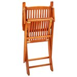 vidaXL Ensemble à manger d'extérieur pliable 3 Pièces Bois d'eucalyptus