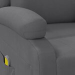 vidaXL Fauteuil de massage Anthracite Similicuir
